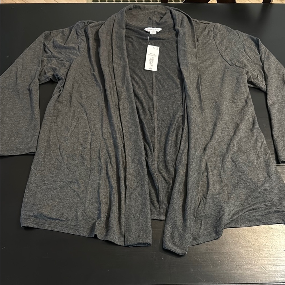 Women's Gray Open Front Cardigan NWT